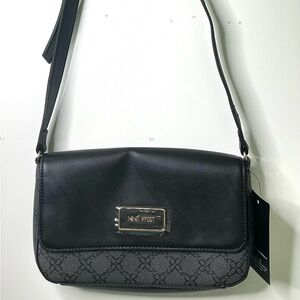 Nine West Keifer Satchel Black Crossbody Mini New